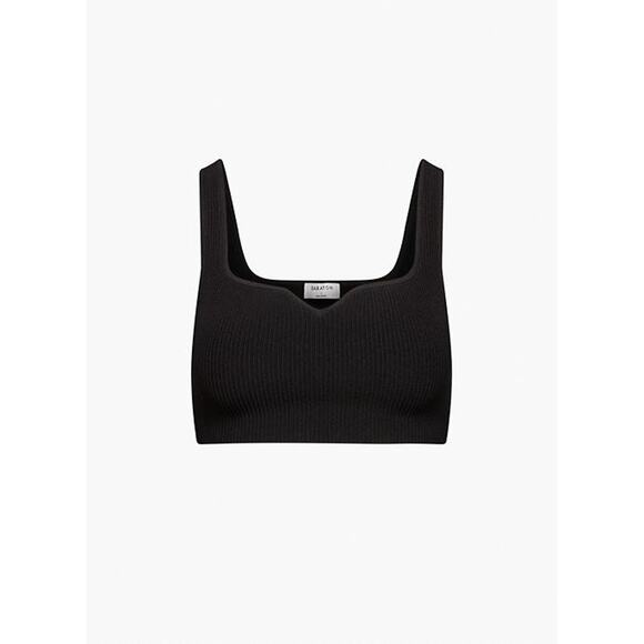 Babaton Sculpt Knit Notch Tank Top Black - XS - Picture 1 of 7